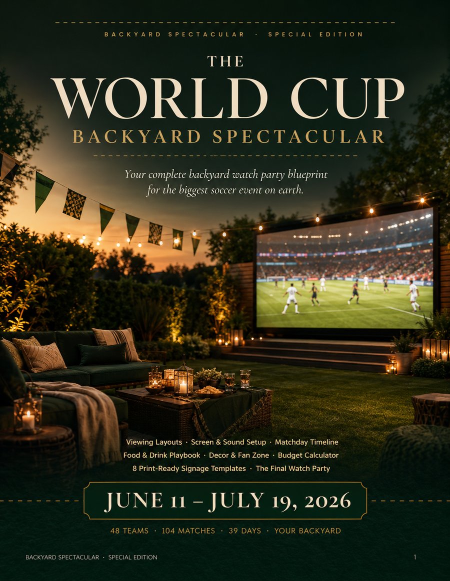World Cup Backyard Party Blueprint — free backyard watch party planning guide cover