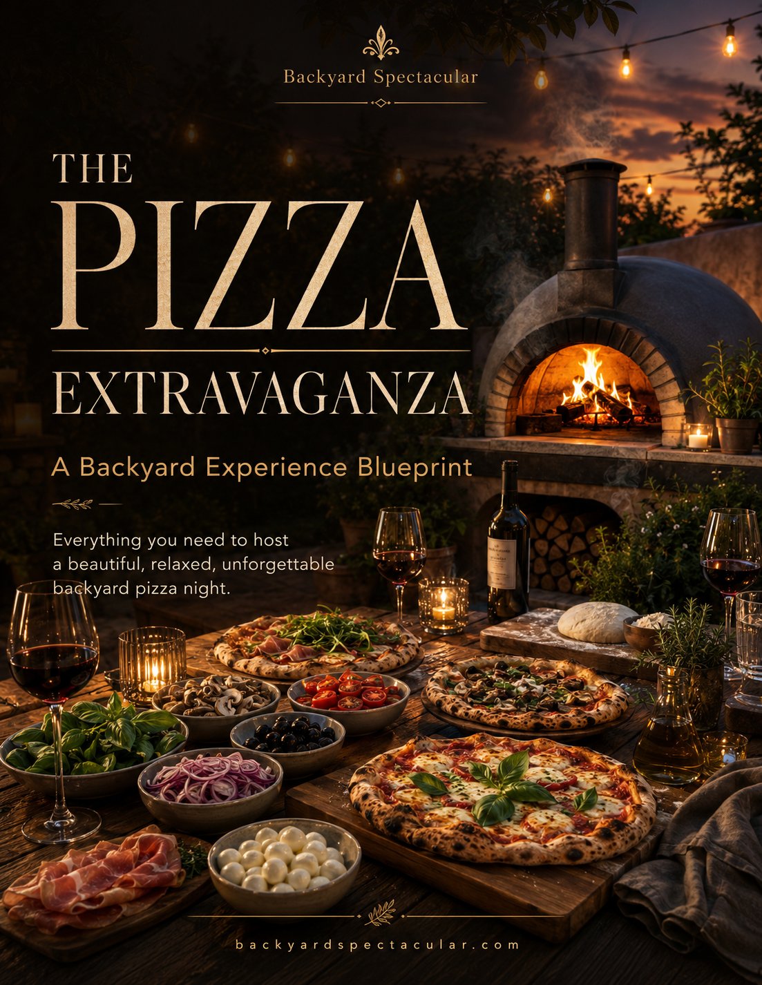 The Pizza Extravaganza — outdoor pizza night blueprint cover